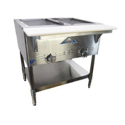Comstock-Castle CCGST-2-N Hot Food Table Natural Gas 30” Wide With (2) 12” X 20” Dry Wells
