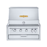 Crown Verity IBI30-LT Infinite Series 30" Built-In Outdoor Charbroiler Grill (4) 14750 BTUH Stainless Steel Burners