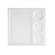 CAC China CTY-25 Citysquare Contemporary Tray 14"L X 14"W X 1/2"H Square