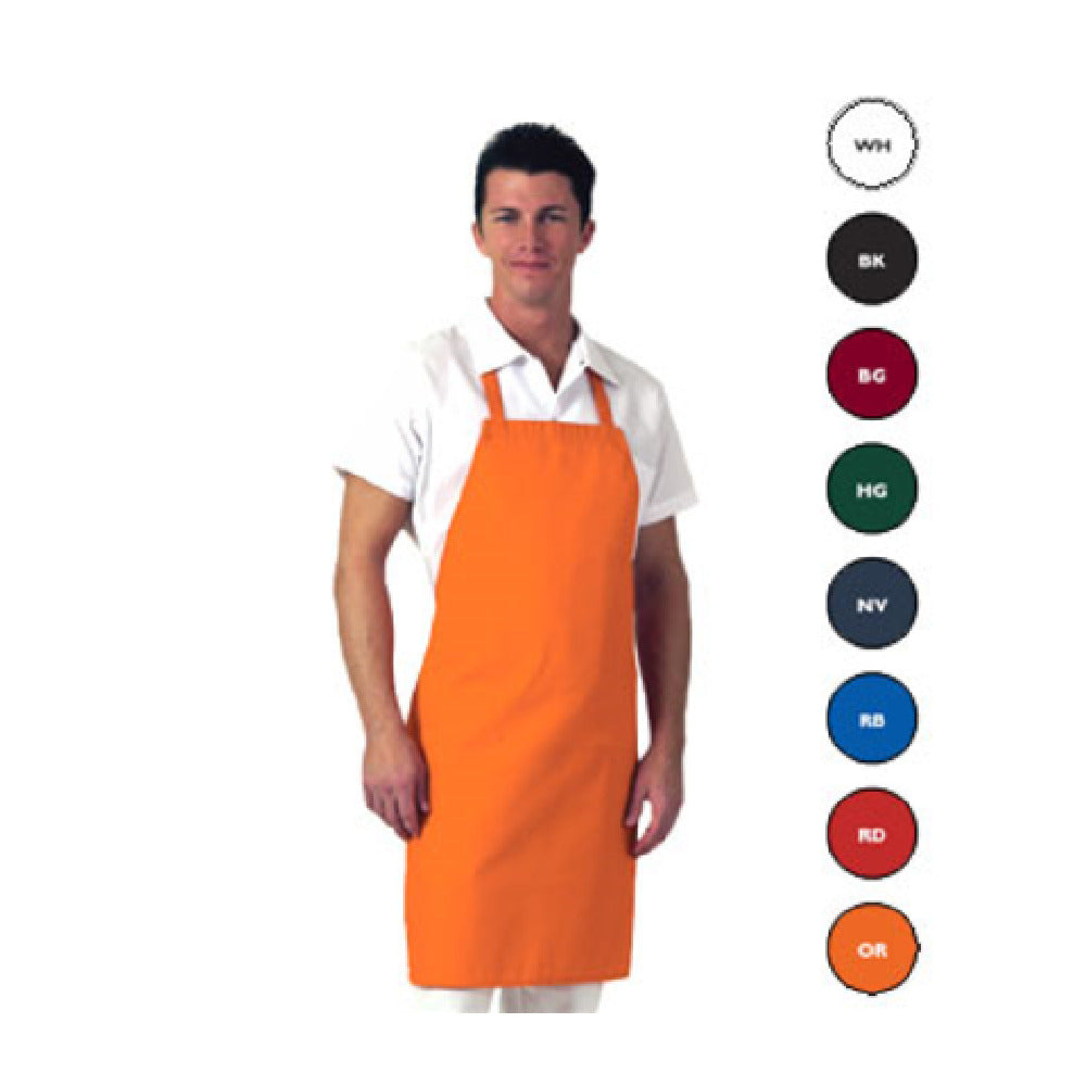 John Ritzenthaler Company 601NP-BK Chef Revival® Bib Apron 28" X 34" No Pocket