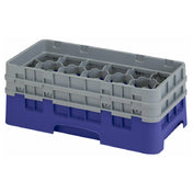 Cambro 17HS434186 Camrack® Glass Rack With (2) Soft Gray Extenders Half Size