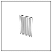 BauscherHepp VE-38068 Venta® Metal Panel With Cut-out Decor "STRIPES" To Cover The Side Of The Buffet Table