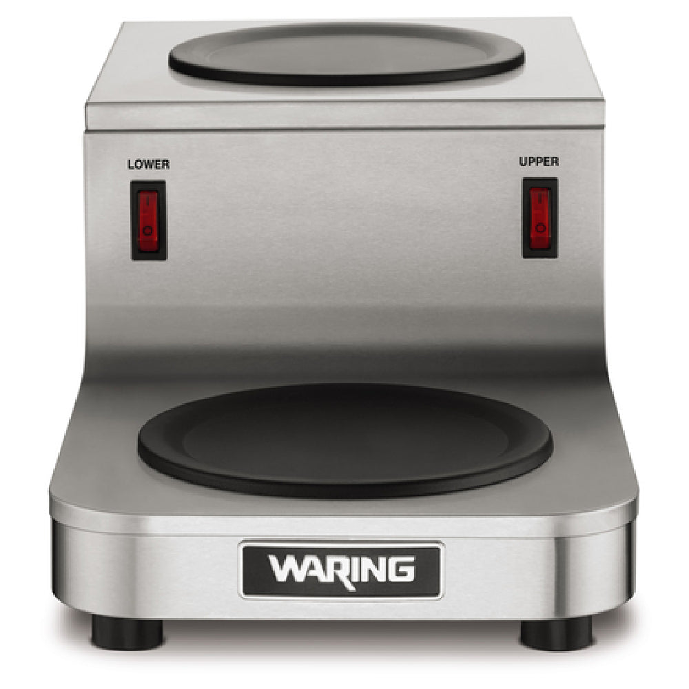 Waring WCW20R - Café Deco™ Coffee Warmer, Double Burner, Step-up
