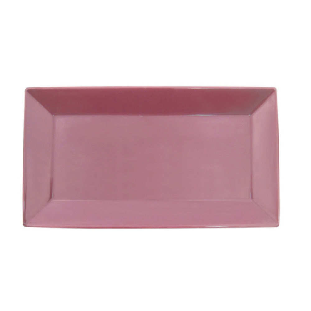 CAC China KC-14-PLM Color Arts Platter 13"L X 7-1/4"W X 1"H Rectangular