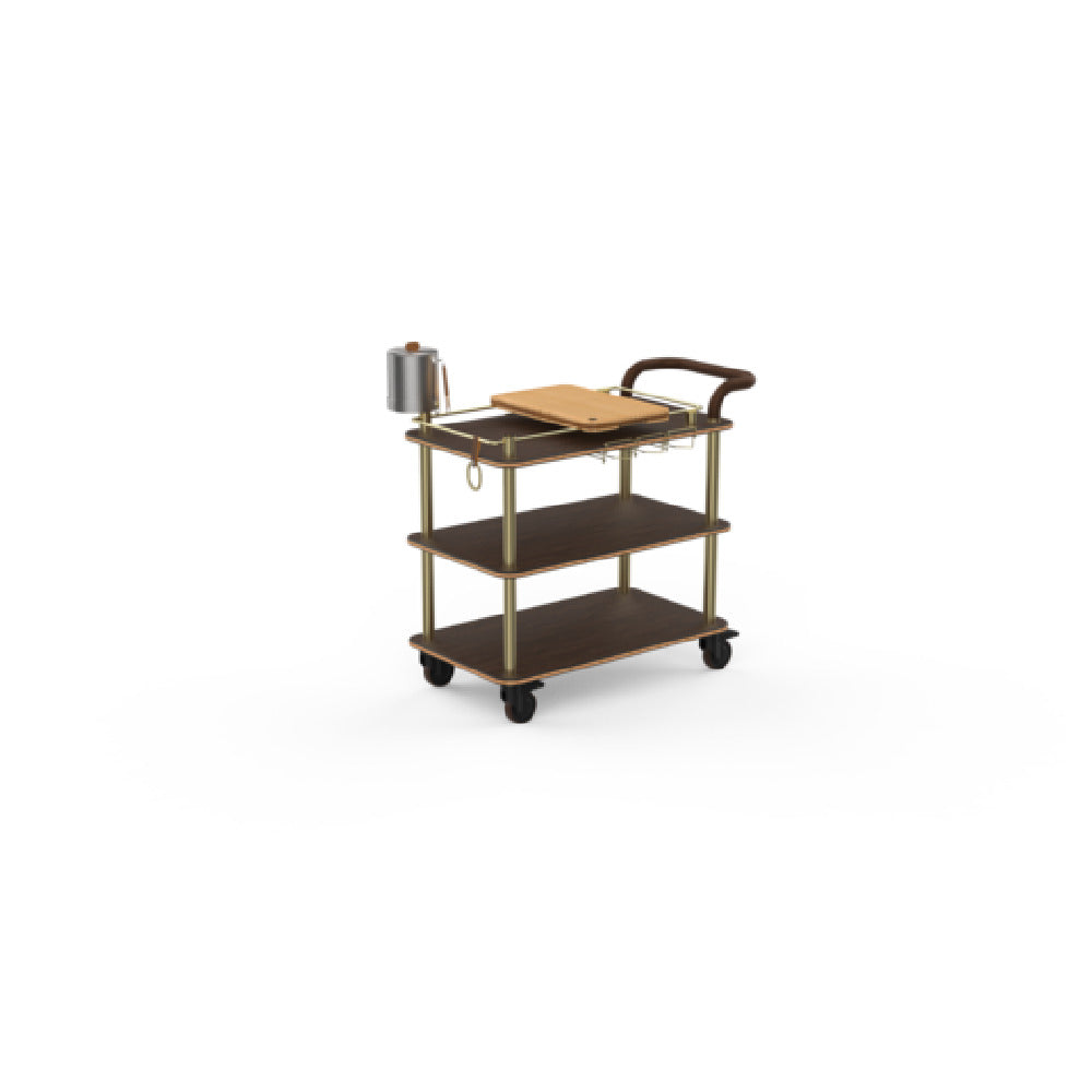 Steelite MGCRNX03WBXX Mogogo Buffet Solutions Roll'n Mixology Service Cart 41-1/2" X 21" X 40-1/2"H