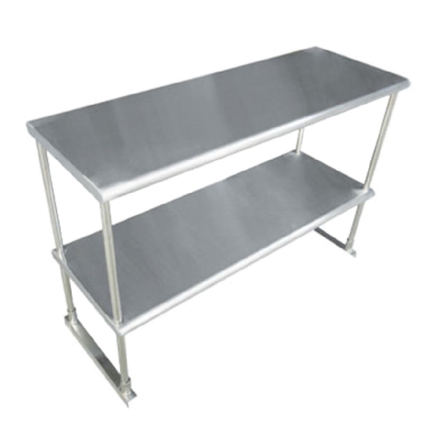 Advance Tabco EDS-18-72-X Special Value Double Overshelf Table Mounted 72-1/4"W X 18"D X 32"H (overall)