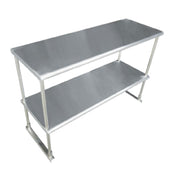 Advance Tabco EDS-12-48-X Special Value Double Overshelf Table Mounted 48-1/4"W X 12"D X 32"H (overall)