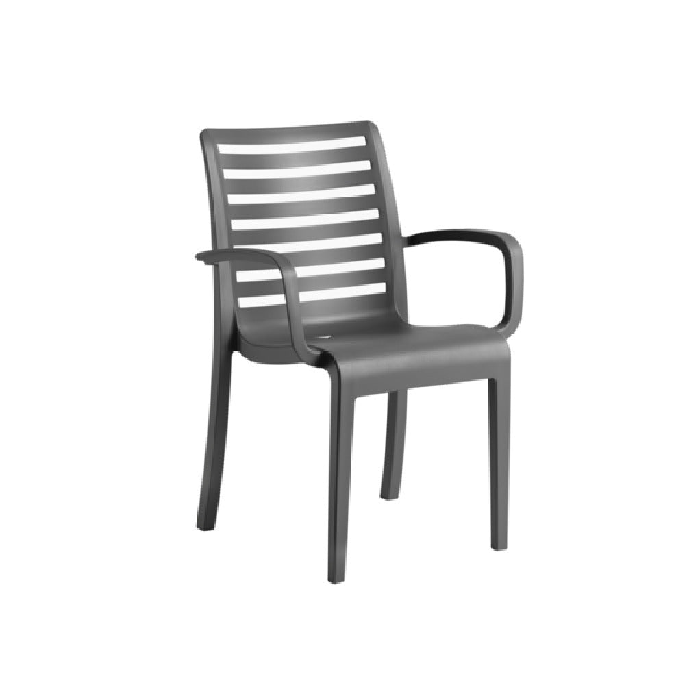 Grosfillex UT954002 Astoria Stacking Armchair 23.6"W X 23.4"D X 34.7"H Technopolymer With Air Molding Technology