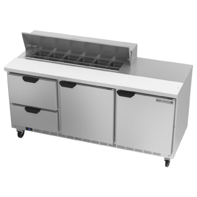 Beverage Air SPED72HC-12-2 Sandwich Top Refrigerated Counter Three-section 72"W
