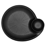 Elite Global Solutions B429095-B Chip & Dip Plate 1-1/2 Oz. 9-1/2" X 8" X 1"H