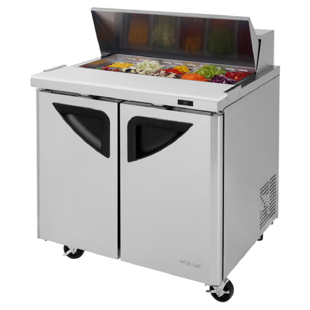 Turbo Air TST-36SD-N6 Super Deluxe Sandwich/Salad Unit Two-section 11.0 Cu. Ft.