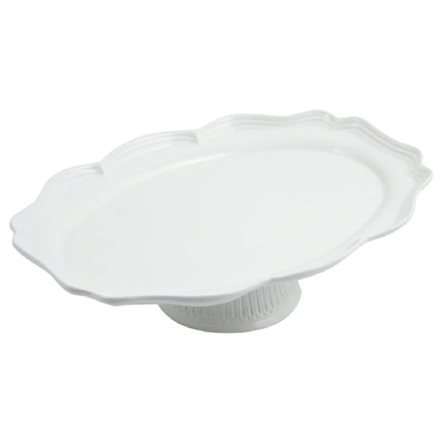 Bon Chef 20249059WHTM Queen Anne Platter 10-7/8" X 14-3/4" X 4" H Pedestal