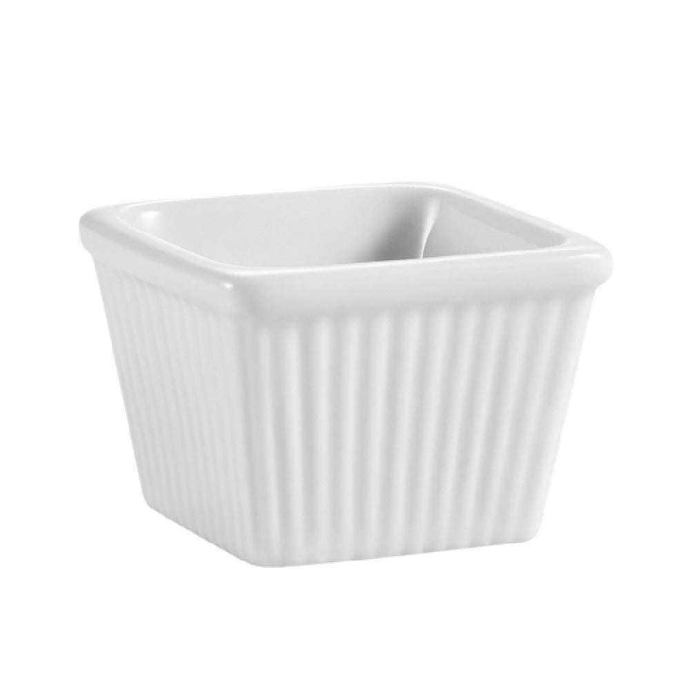 CAC China RKF-SQ6 RKF Ramekin 6 Oz. 3-3/8"L X 3-3/8"W X 2"H
