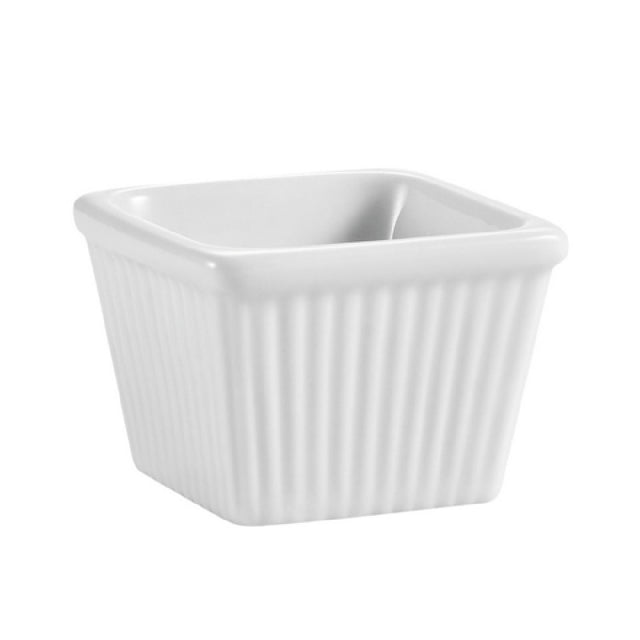 CAC China RKF-SQ6 RKF Ramekin 6 Oz. 3-3/8"L X 3-3/8"W X 2"H