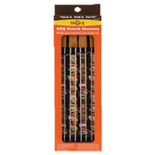 Chef Master 40217Y Mr. Bar-B-Q® Skewers Double Pronged Oval Wood Handle (4 Each Per Pack) (patented)