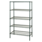 Quantum WR74-1860P-5 Wire Shelving Starter Kit 60"W X 18"D X 74"H 600 800 Lb. Capacity