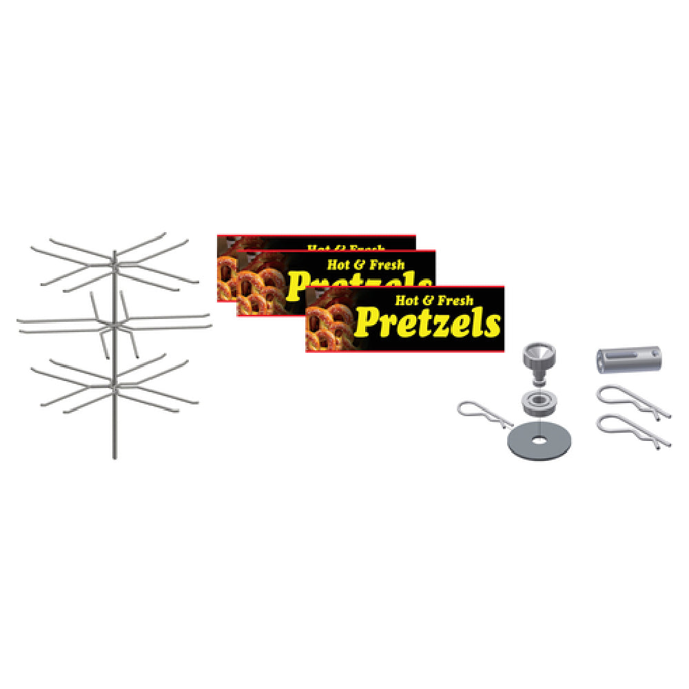 Gold Medal 5553-003 Pretzel Cabinet Kit Small Pretzel Rack Small Pretzel Graphics (compatible With Cabinets 5551-00 & 5551-01)