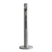 Rubbermaid FGR1BK Smokers' Pole Outdoor Container 4" Dia. X 41"H Weather Resistant