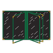 Menu Solutions RS160BD Menu Cover Holds 4-1/4" X 14" Insert Five Panel Booklet