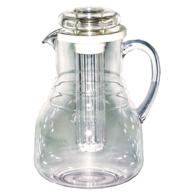 Service Ideas MWP33RB Ice Tube Pitcher 3.3 Liter (111.5 Oz.) 6-1/2" X 7-1/2" X 11-1/4"