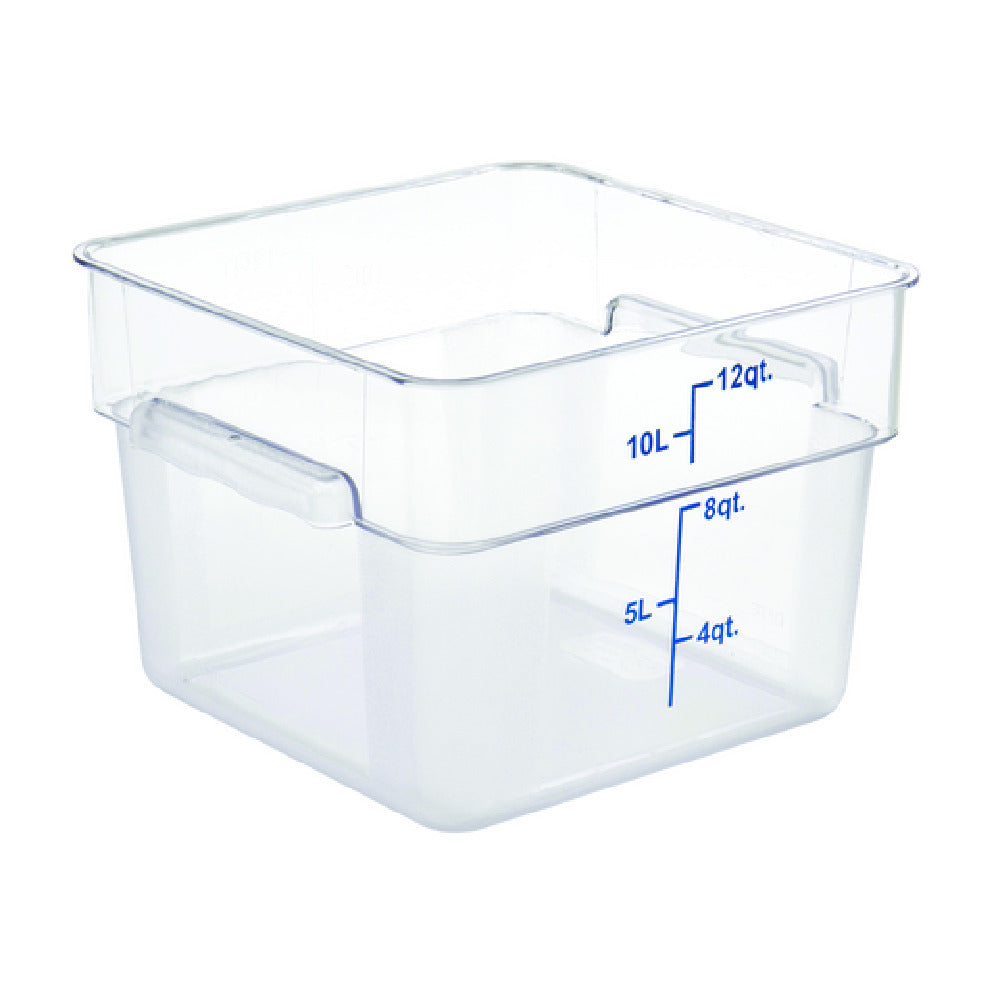 Hubert 57379 - Hubert® Food Storage Container, 11-13/100"L X 11-13/100"W X 8-1/4"H