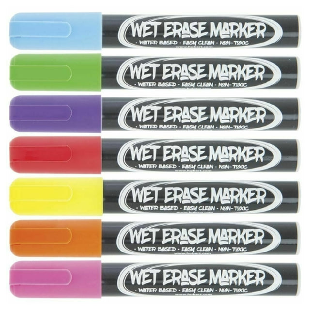 Hubert 95735 - Wet Erase Marker Set, 7-piece, Medium Point