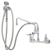 T&S Brass B-0175 Spray Assembly Wall Mount Mixing Faucet With 8" Adjustable Centers