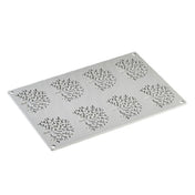 JB Prince MA367 - Coral Silicone Mold, 2.95"W X 2.32"D X 0.08"H, (8) Forms