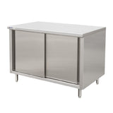 GSW USA CTD-3060S Work Table Cabinet Base With Sliding Doors 60"W X 30"D X 35"H