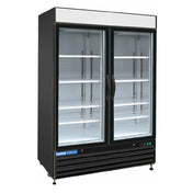Hubert 69K-055 - Kratos® Glass Door Merchandiser, 2 Doors, Black Exterior