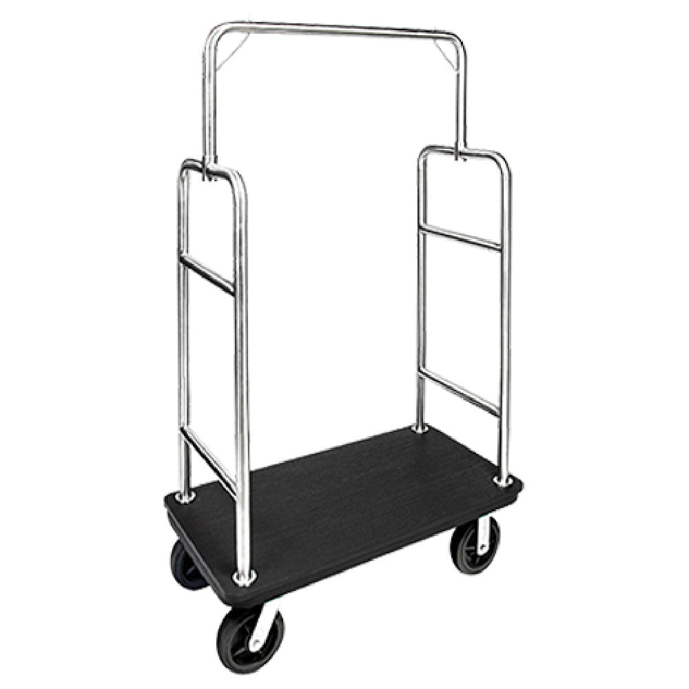 Central Specialties 2599PLS-010 Gold Coast Bellman's Cart 43"W X 23"D X 71"H Squared Top Style
