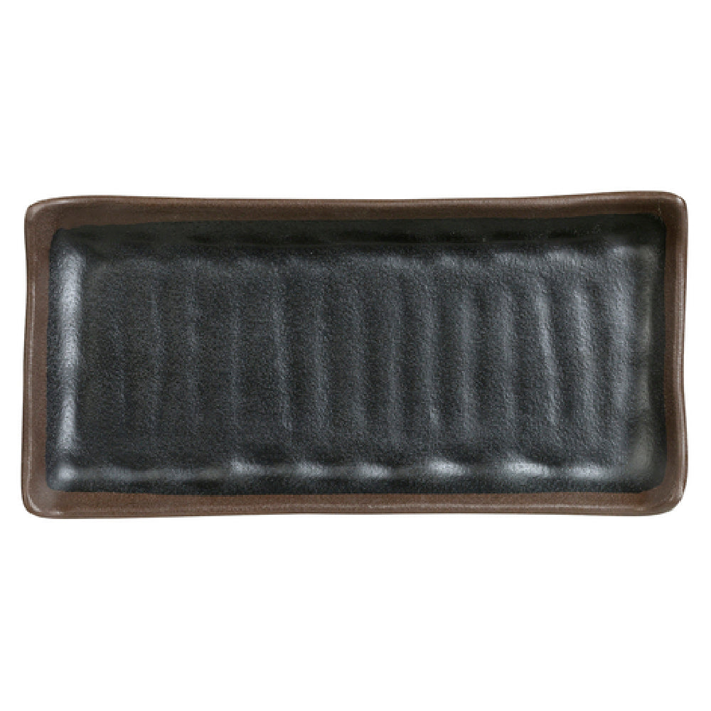 Steelite 7199TM010 Rectangle Plate 10.25" X 4.875" X 0.75" Greystone