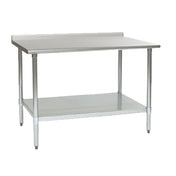 Eagle UT2484B-2X Budget Series Work Table 84"W X 24"D 430 Stainless Steel Top With 1-1/2"H Rear Up-turn