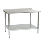 Eagle UT2460B Budget Series Work Table 60"W X 24"D 430 Stainless Steel Top With 1-1/2"H Rear Up-turn