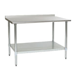 Eagle UT2430B Budget Series Work Table 30"W X 24"D 430 Stainless Steel Top With 1-1/2"H Rear Up-turn