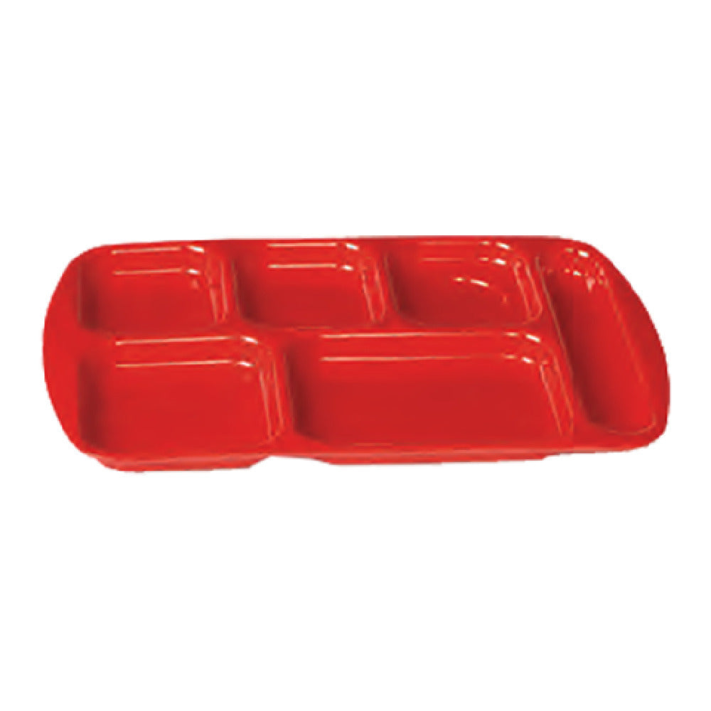 GET Enterprises TL-152-RO School & Cafeteria Tray 13-3/4" X 9-7/8" 6 Compartments