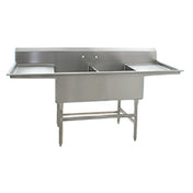 Eagle FFN2736-2-24-14/3 Spec-Master® Flush Front Sink Two Compartment 85-5/8"W X 30-1/2"D X 44-5/8"H Overall Size
