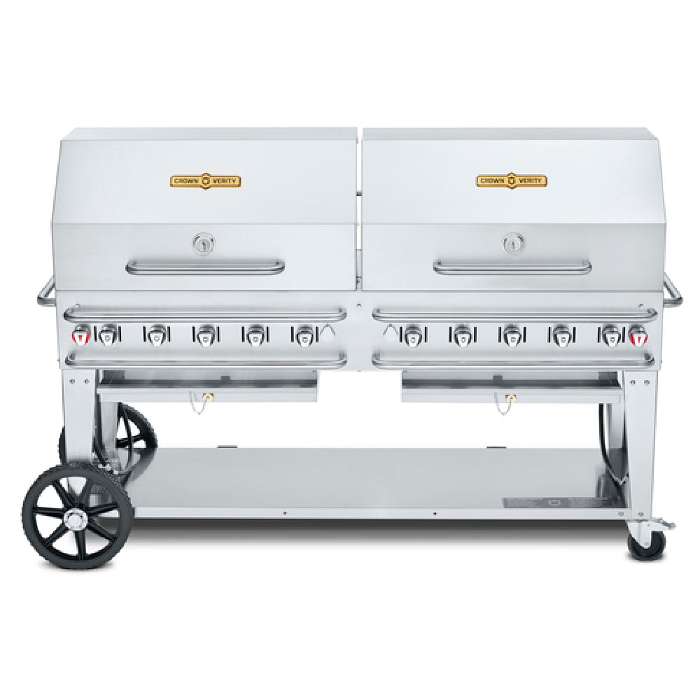 Crown Verity CV-RCB-72RDP-LP Pro Series Grill LP Gas 81"L X 28"D