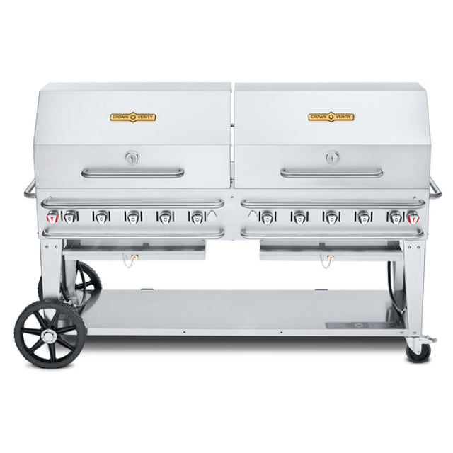 Crown Verity CV-RCB-72RDP-LP Pro Series Grill LP Gas 81"L X 28"D