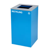 Alpine Industries ALP4450-KIT-BLU-S-RE Recycling Bin 29 Gallon Square