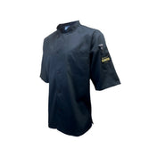 Thunder Group CJ710BKS Chef Regalia Tapered Ventilated Short Sleeve Shirts Small