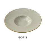 Yanco GO-712 Golden Coast Dessert Plate 12" Dia. X 2"H 12 Oz
