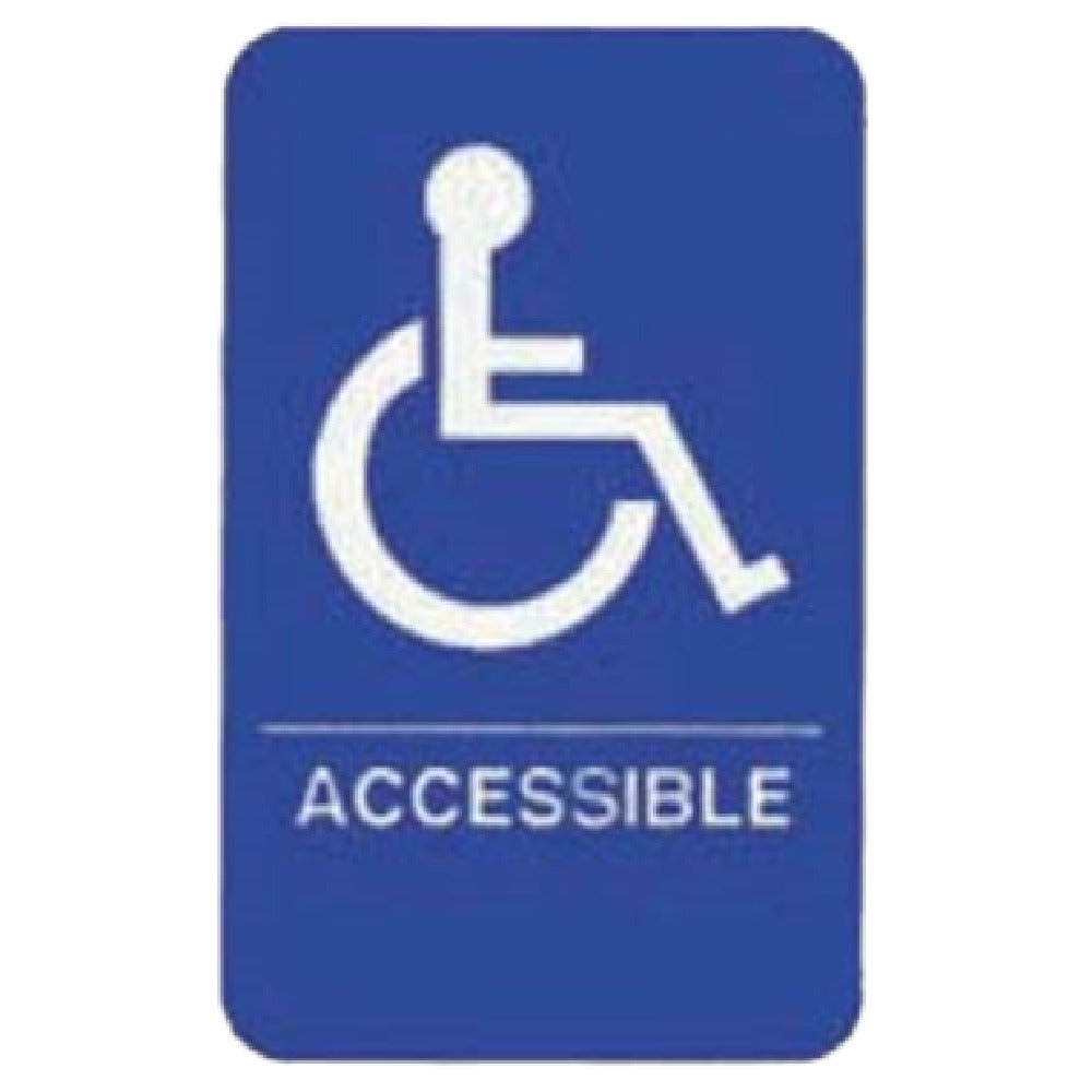 TableCraft Products 695632 - Cash & Carry Sign, 6" X 9", "Accessible" With Handicapped Symbol
