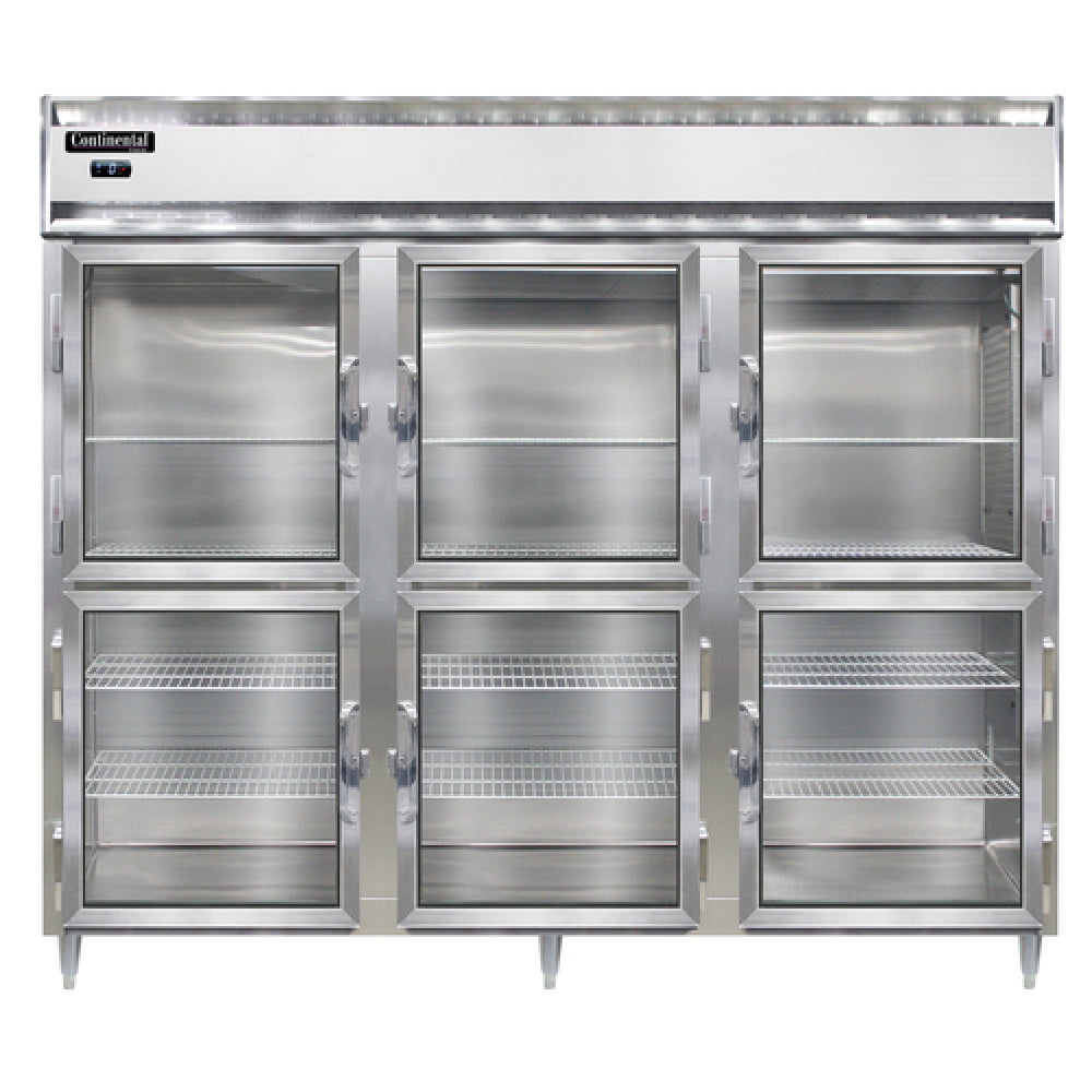 Continental Refrigerator DL3FE-SS-GD-HD Designer Line Wide Freezer Reach-in 85-1/2"W
