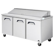 Akita AST-72 Salad / Sandwich Prep Table Three-section 72-4/10"W