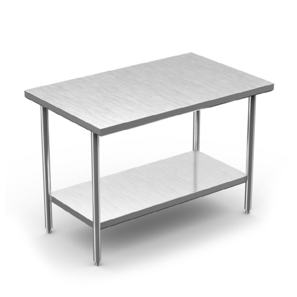 Winholt DTS-3660 Work Table 60"W X 36"D X 34"H 16/304 Stainless Steel Top