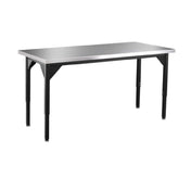 National Public Seating HDT3-3036STRET - NPS® Heavy Duty Steel Table, Stainless Steel Top With Safety Return