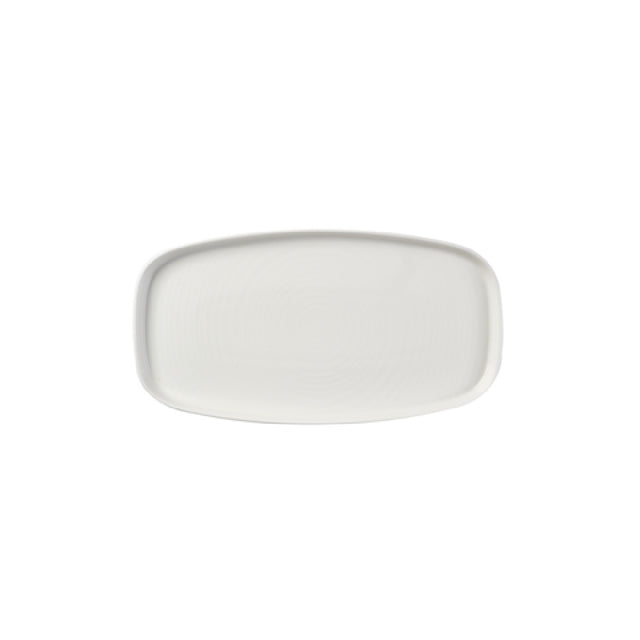 Churchill China WH WO341 - Walled Plate, 35 X 18.5cm 13 3/4" X 7 1/4" H: 2cm, Oblong Microwave & Dishwasher Safe