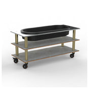 Steelite MGCMLE03GBXH - Modular Salad Bar Unit Grey Slate Brushed Brass Hea, 71.0" X 29.5" X 35.0"