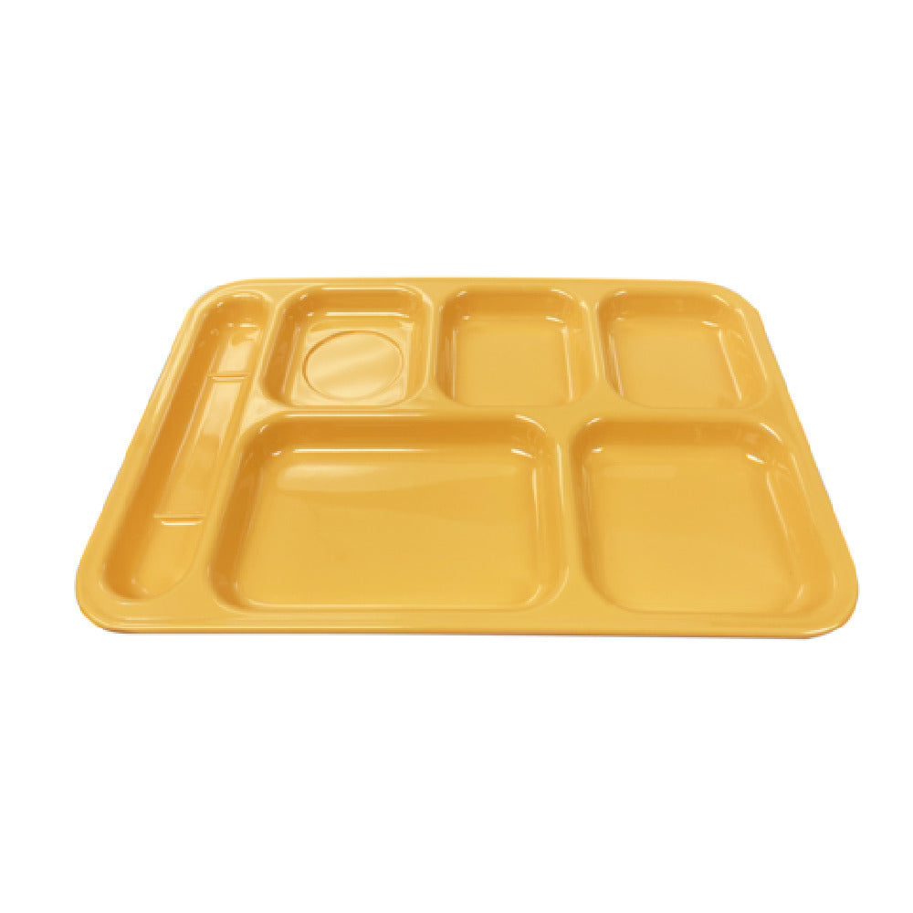 Thunder Group ML801YW Tray 14-1/2"W X 10"D X 1-1/8"H Left Hand (6) Compartment